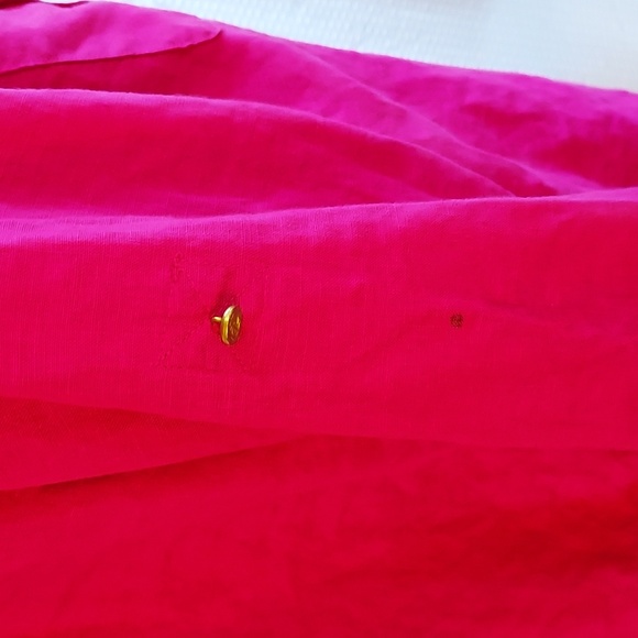 Lauren Ralph Lauren Women's Blouse Shirt Barbie Hot Pink 100% Linen Size L - Picture 3 of 16